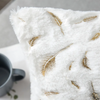 Fashionable Simple Short Plush Bronzing Feather Home Sofa Cushion Cover