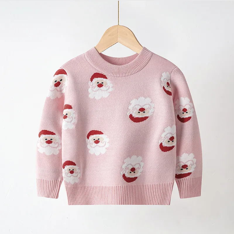 Kids Toddler Boys Girls Fashion Casual Christmas Long Sleeve Round Neck Knitwear