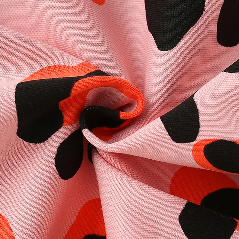 Children Kids Baby Fashion Girls Long Sleeve Cute Leopard Print Sweatshirt