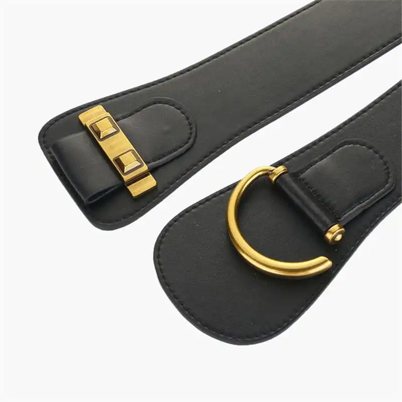 Women Fashion Stretch Wide PU Belt