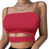 Women Summer Cropped Solid Color Sexy Tank Top