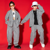 (Buy 1 Get 1) Kids Toddler Big Boys Girls Fashion Casual Houndstooth Tank Top Long Sleeve Lapel Coat Trousers 3 Piece Set