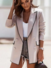 Women Fashion Casual Long Sleeve Double-Breasted Blazer Coat