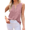 Women'S Casual Solid Color V-Neck Loose Tank Top