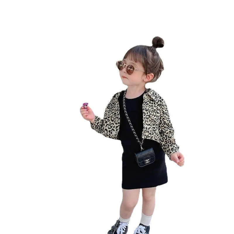 Children Kids Toddler Leopard Girls Long-Sleeved Coat