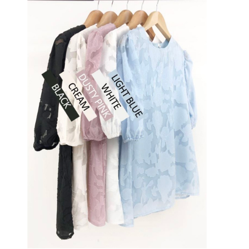 Women Summer Fashion Puff Sleeve Chiffon Floral Pattern Loose Blouse
