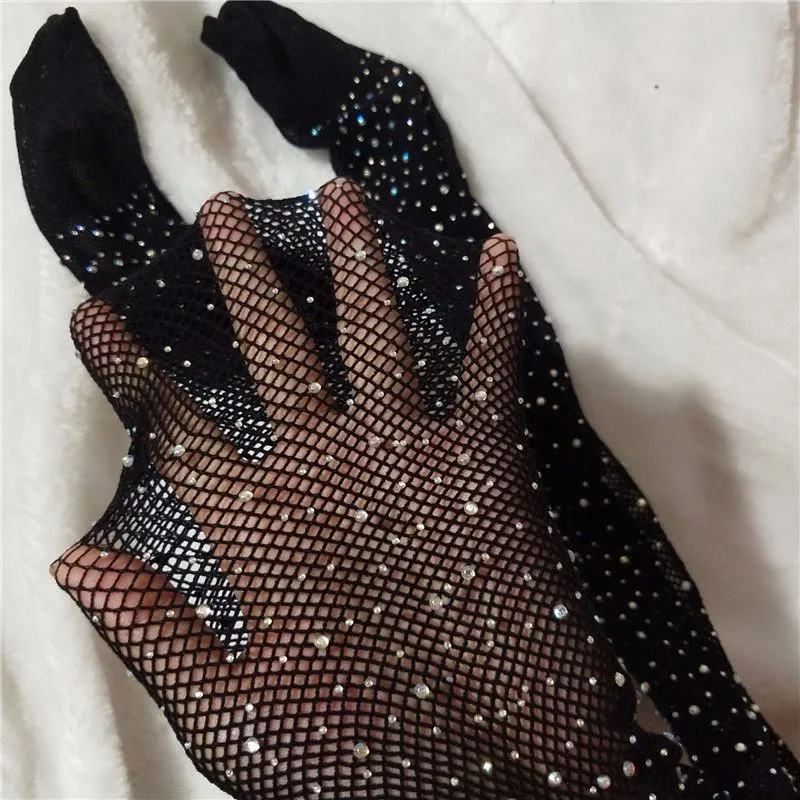 Fashion Girl Shiny Rhinestone Mesh Tights Hosiery Pantyhose