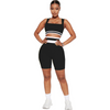 Women Fashion Tank Top Tight Shorts Two-Piece Sports Set