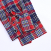 Fashion Boys Plaid Pattern Lapel Tie Shirt