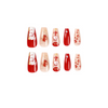 ( Buy 1 Get 2 ) Women Cartoon Rabbit Fu Word Pearl Wearable False Nails