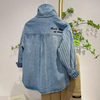 Boys Fashion Lapel Letter Embroidered Denim Shirt