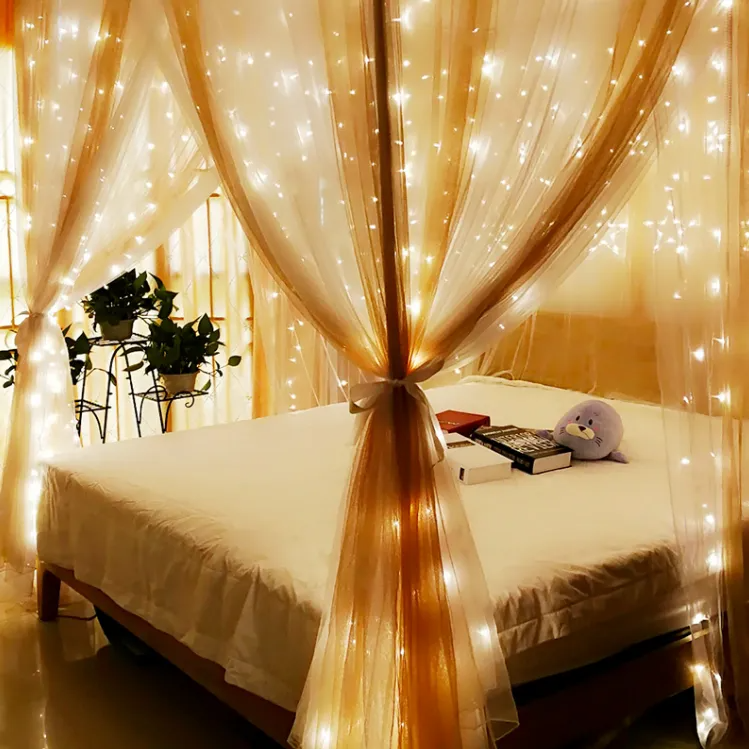 (Buy 1 Get 1) 3M*3M 300 LED Decoration Star Curtain String Lights