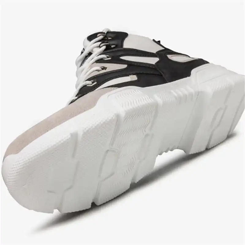 Men Fashion Color Blocking Thick-Soled Lace-Up Boots