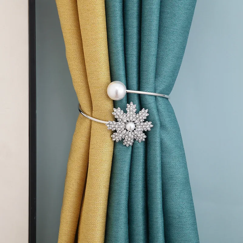 (Buy 1 Get 1) Adjustable Creative Christmas Snowflake Bell Decor Curtain Tieback
