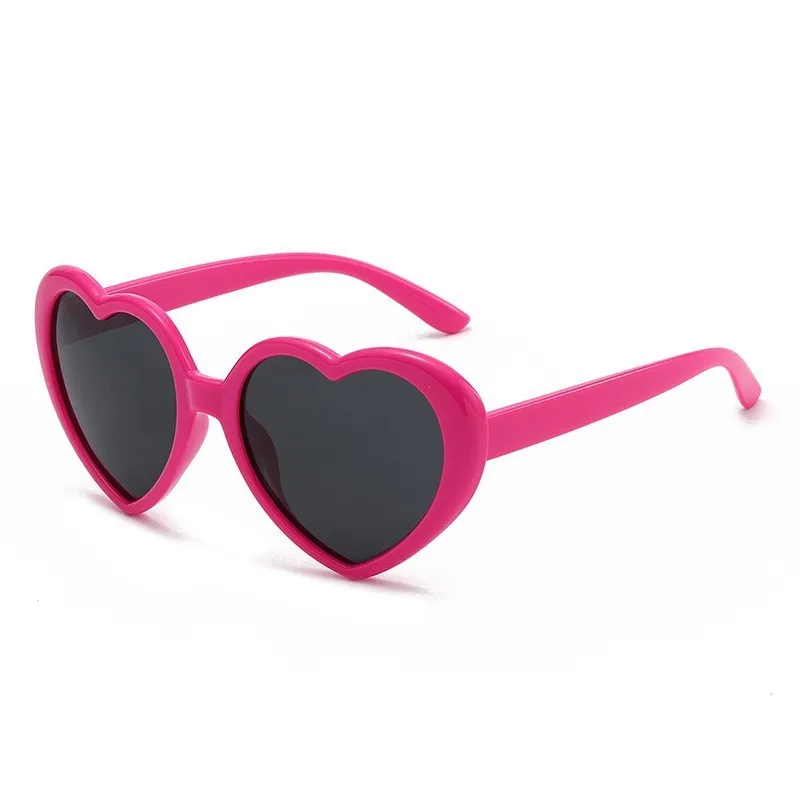(Buy 1 Get 1) Kids Unisex Fashion Casual Cute Heart Frame Candy Color Sunglasses
