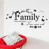 Simple English Family Living Room Bedroom Wall Decorative Sticker (2 Stickers)