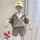 Kids Toddler Boys Summer Fashion Preppy Letter Solid Color Zipper Hat Two-Piece Set