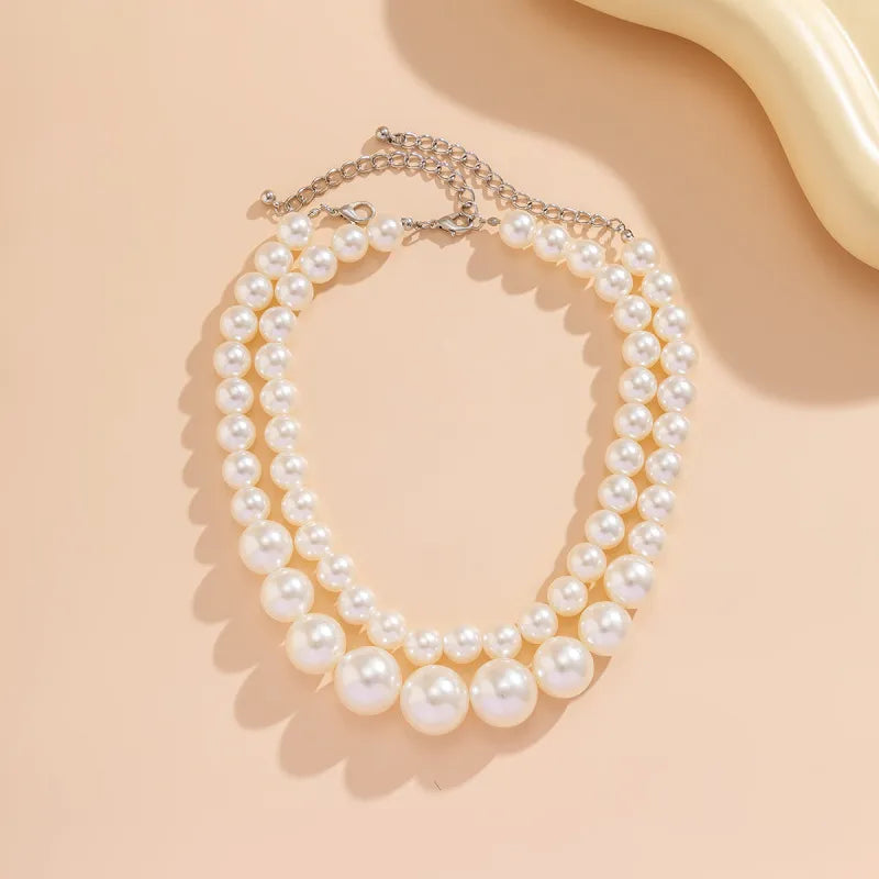 Exaggerated Multilayer Pearl Necklace