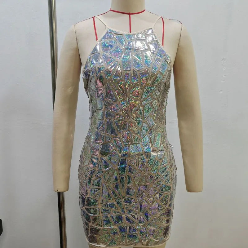 Women'S Nightclub Sexy Sequin Sling Dress