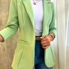 Women Solid Color Simple Long Sleeve Blazer Jacket