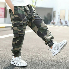 Kids Toddler Big Boys Spring Autumn Fashion Casual Camouflage Cargo Pants