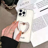 Women Fashion Simple Love Bracket Phone Case
