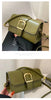 Women Fashionable Casual Bright Green Flap Square PU Shoulder Bag