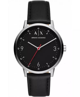 Armani Exchange Cayde Leather Strap Black Dial Quartz AX2739 Men's Watch