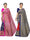 Combo Pack Of 2 - Women's Printed Poly Silk Saree With Blouse Indian Traditional Saree Wedding Dress Handmade Famous Actress Style Party Wear Free Size  Ethenic Wear Clothes For Women