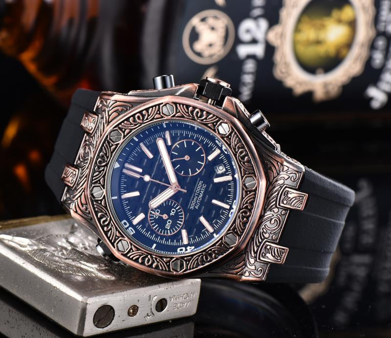 Business non-mechanical five-needle watch