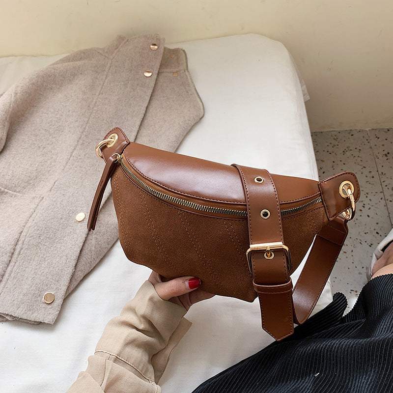 Chain crossbody bag frosted belt bag