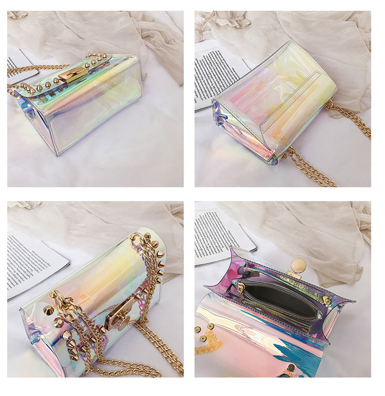 Studded Laser Crossbody Bag