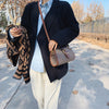 Fashion Lattice Children's Bag, Western Style Single Shoulder Messenger Bag