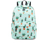 Cactus Print Backpack Female Junior High School Student Schoolbag