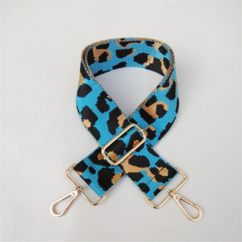Thicken Color Female Bag Accessories Leopard Print Tie Long Shoulder Strap One Shoulder Messenger Extended Shoulder Strap Replacement Jacquard Bag Strap