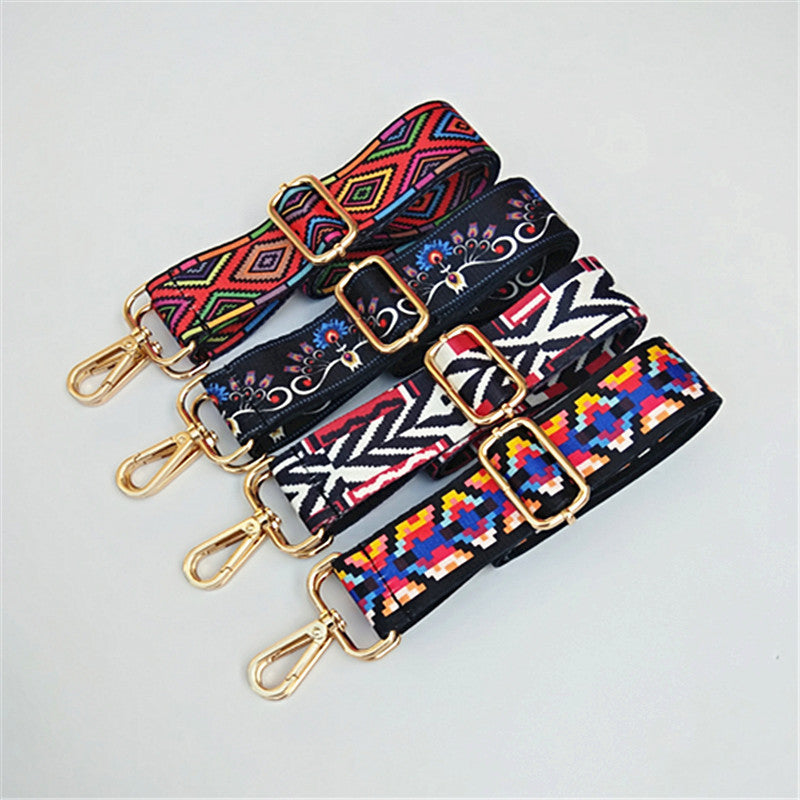 Ethnic Style Adjustable Lady's Long Shoulder Strap