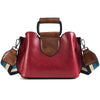 Oil wax leather bucket bag color shoulder strap handbag