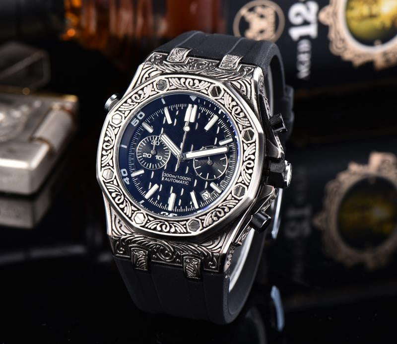 Business non-mechanical five-needle watch