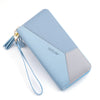 Women's long zipper tassel stitching clutch