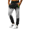 Men Casual Contrast Color Pocket Patchwork Drawstring Sports Pants