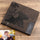 Custom photo carved frosted men's short wallet