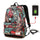 Tropical Print Backpack W USB Charging Port