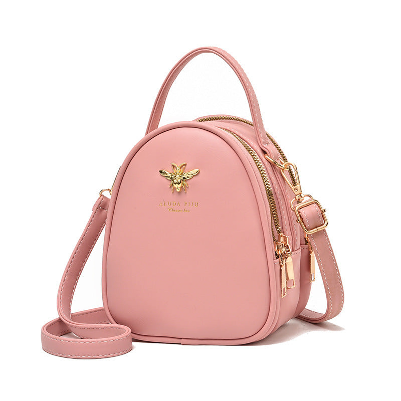 Retro Bee Small Round Bag Versatile Crossbody