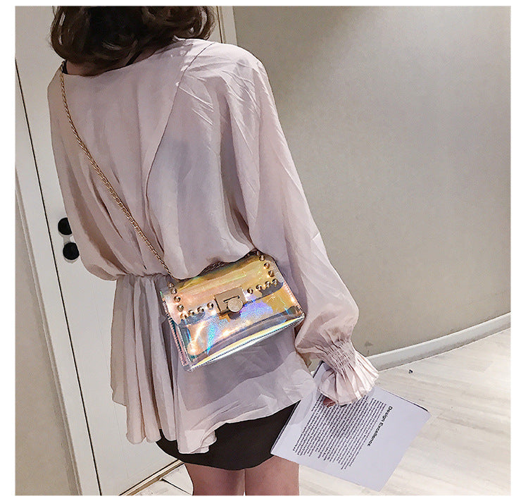 Studded Laser Crossbody Bag