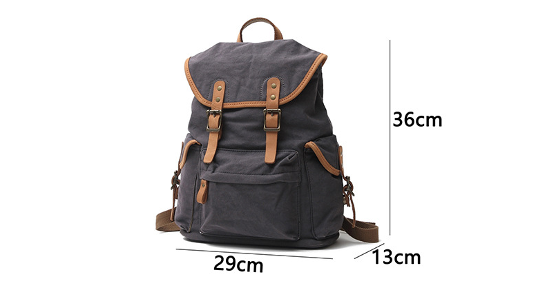 Thick canvas backpack