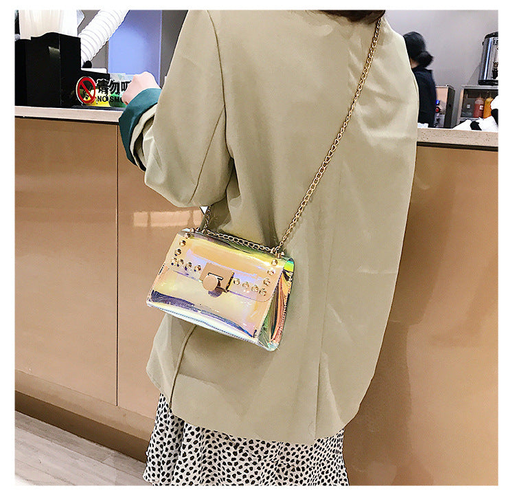 Studded Laser Crossbody Bag