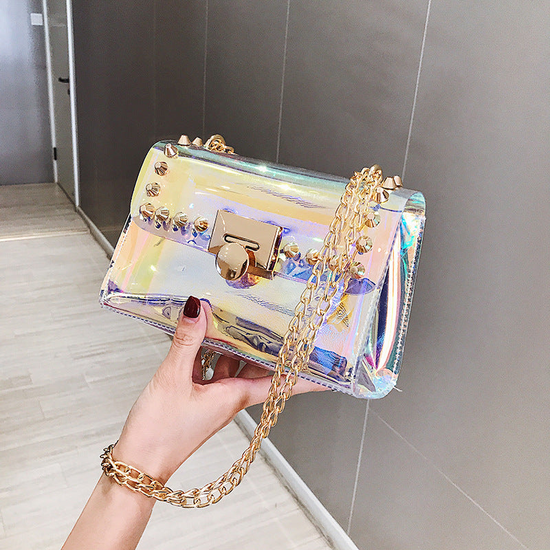 Studded Laser Crossbody Bag