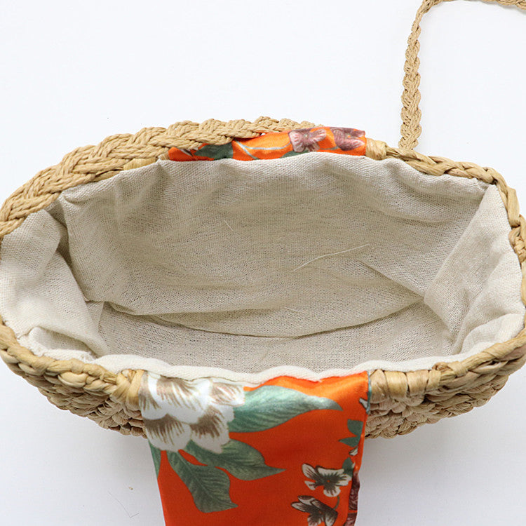 Calabash Shoulder Straw Bag