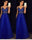 Dress Backless Beaded Ball Elegant Long Dress Blue Chiffon Dress Spot