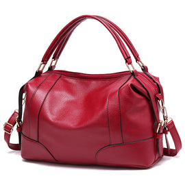 Soft Leather Ladies Trendy Messenger Bag Large Capacity